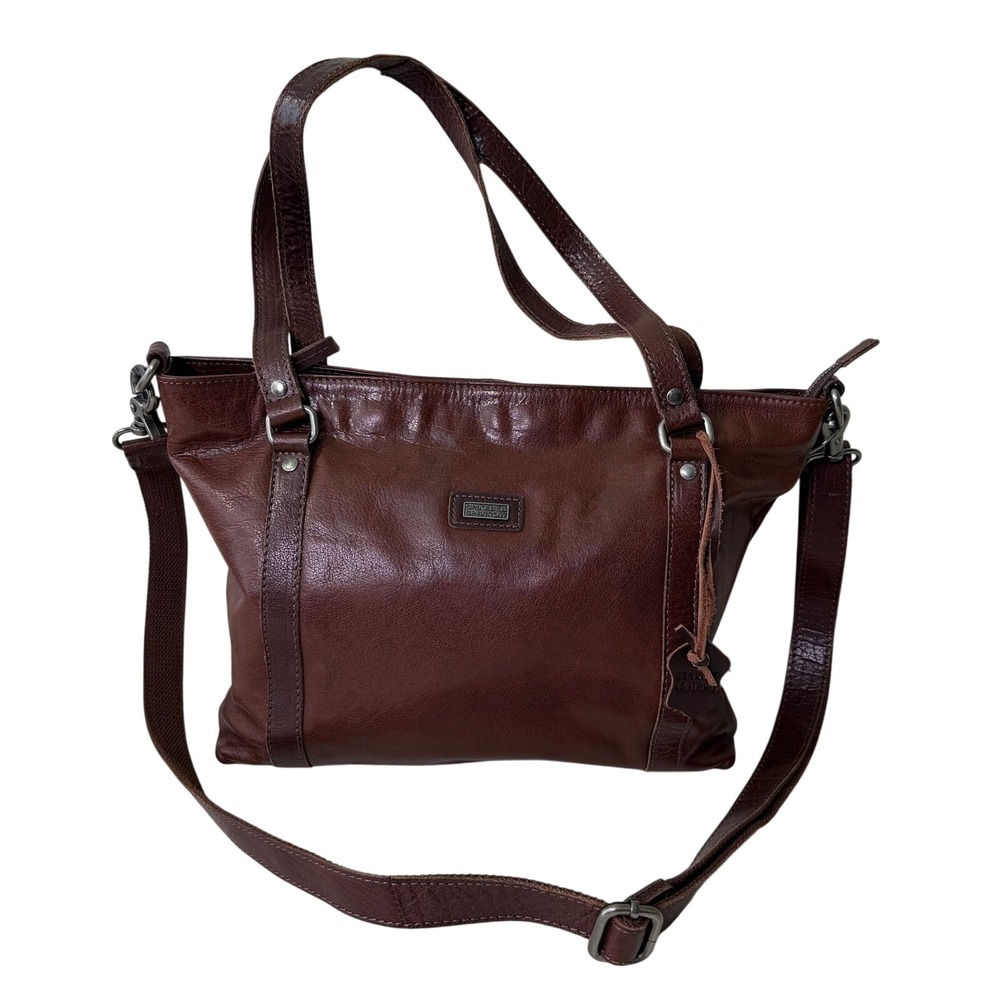 Spikes & Sparrow Tote Bag Brown Leather Crossbody Shoulder Bag Large